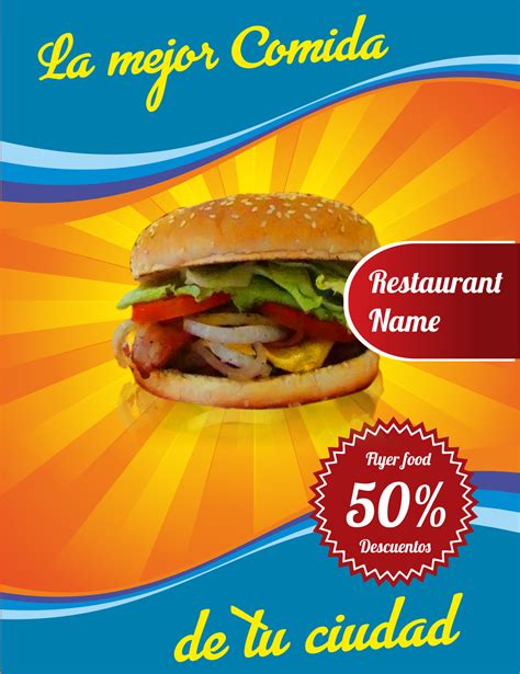 Flyer Gratis Editables Fast Food Publicidad Para Restaurantes