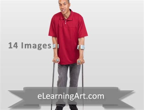 Jordan Black Man With Crutches Elearningart