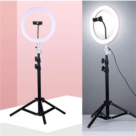 ring light 10 26cm dimmable led ringlight with tripod stand for makeup photography selfie