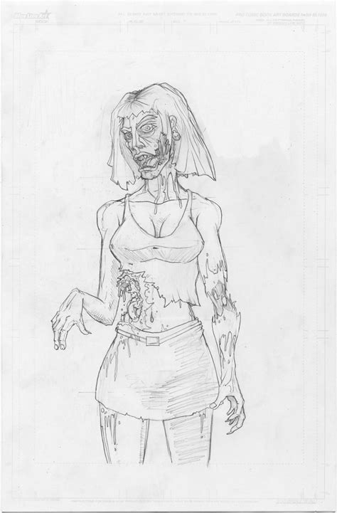 Full Body Zombie Drawing