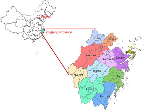 The Map Of Zhejiang Province Download Scientific Diagram
