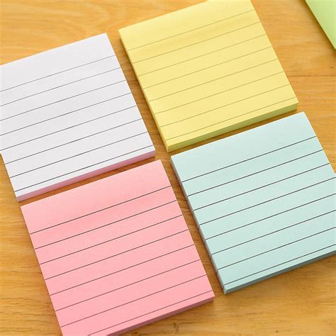 Pcs Lot Classic Line Paper Memo Pad Macaron Sticky Notes Reminder