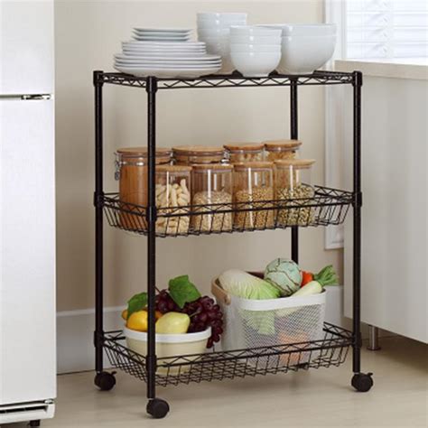 How to choose your dining room set buying guide. Black Coated 3 Tier Kitchen Trolley Cart Vegetable Fruit ...
