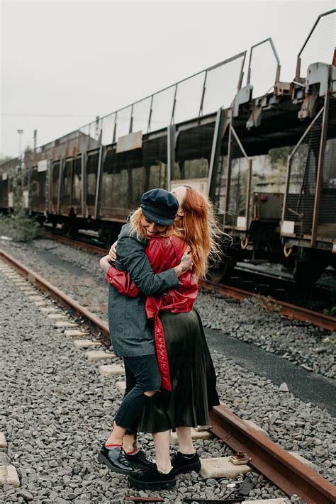 Beautiful Lesbian Couple Shoot On An Abandoned Railway Porthais Varela
