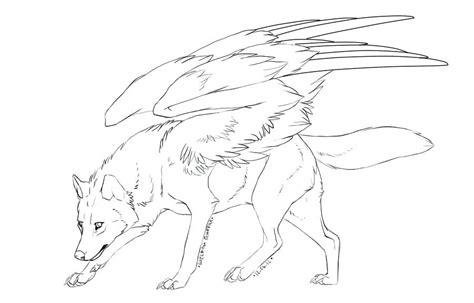 Winged Wolves Coloring Pages Coloring Pages