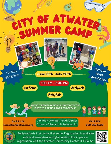 Summer Camp Registration Is Open City Of Atwater