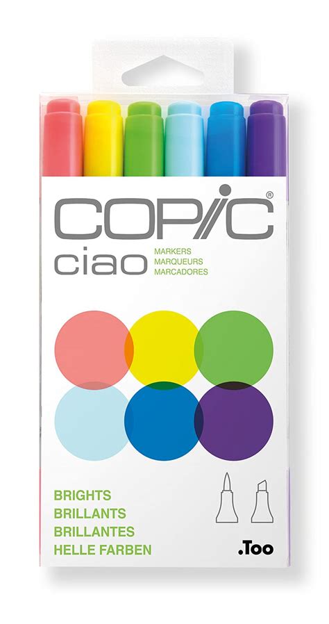 Buy Copic Ciao Alcohol Based Markers 6pc Set Brights Online At