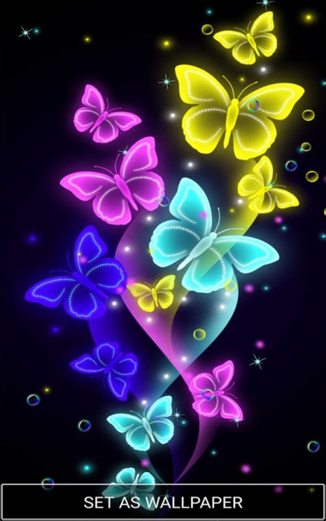 Shiny Neon Butterfly Live Wallpaper Android Live Wallpaperbackground