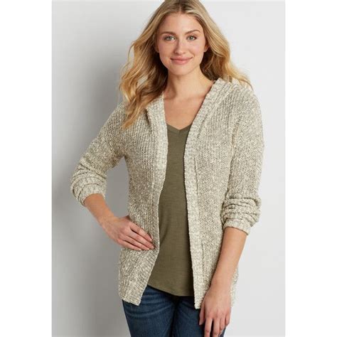 Maurices Marled Cardigan With Hood Womens 39 Liked On Polyvore
