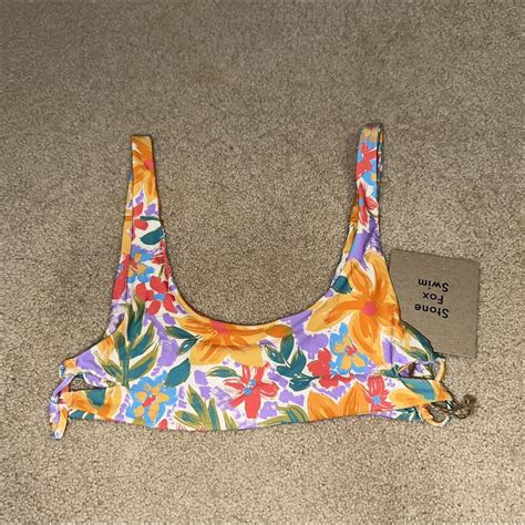 Stone Fox Bikini Top Floral Size Small Sold Depop