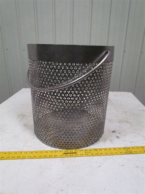 Stainless Steel Round Parts Washer Dip Basket 18 12 Diameter X 20