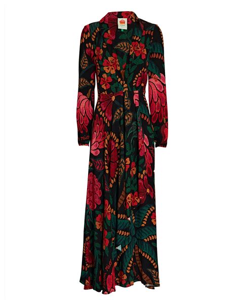 Farm Rio Floral Long Sleeve Maxi Dress Intermix®