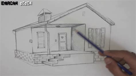 Ev Çizimi Kolay Karakalem Karakalem çizimler Kategorisinde Adım Adım