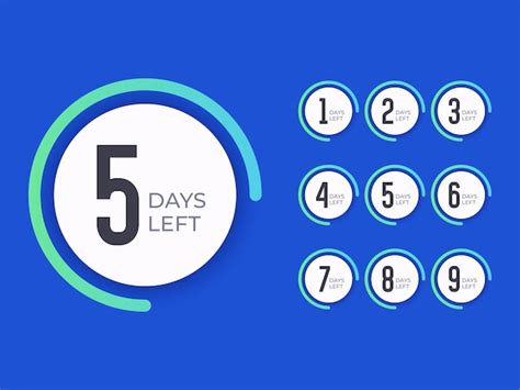 Premium Vector Countdown Days Left Design Template