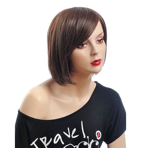 chinese bob wigs for women heat resistant wigs short wigs with bangs real looking hair hot hair