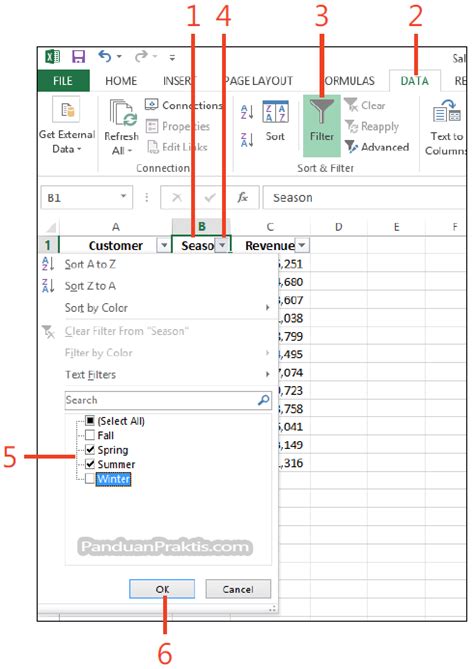 Cara Memfilter Data Menggunakan AutoFilter Di Excel