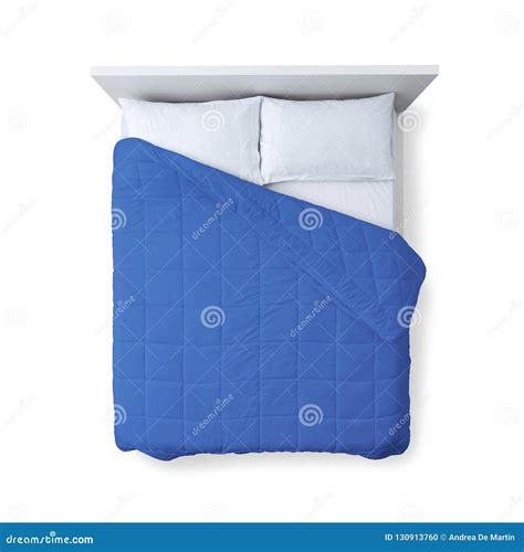 Elegant Bed Top View Stock Photo Image Of Modern Pillow 130913760