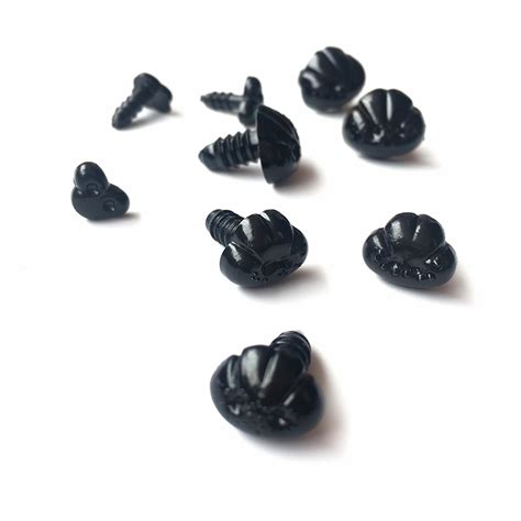 100pcsbag Black Plastic Safety Noses For Teddy Bear Doll Animal Puppet