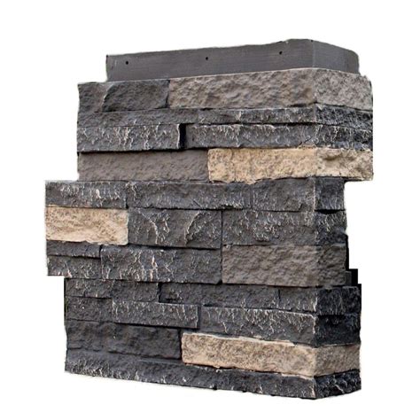 Nextstone Stacked Stone Bedford Charcoal 425 In X 1375 In Faux