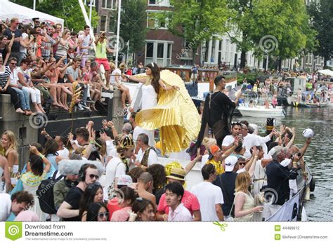 gay pride canal parade amsterdam 2014 editorial photography image of saturday publicly 44489612