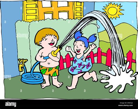Summer Water Play Stock Vector Image And Art Alamy