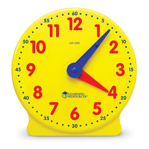 Big Time 12 Hour Geared Student Clock By Learning Resources Ler2095