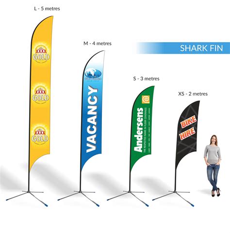 Teardrop Shark Fin Block Banners Expressway Signs Within