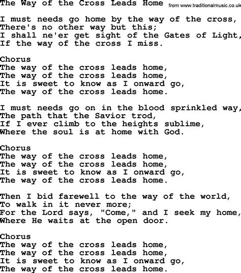 Baptist Hymnal Christian Song The Way Of The Cross Leads Home Lyrics