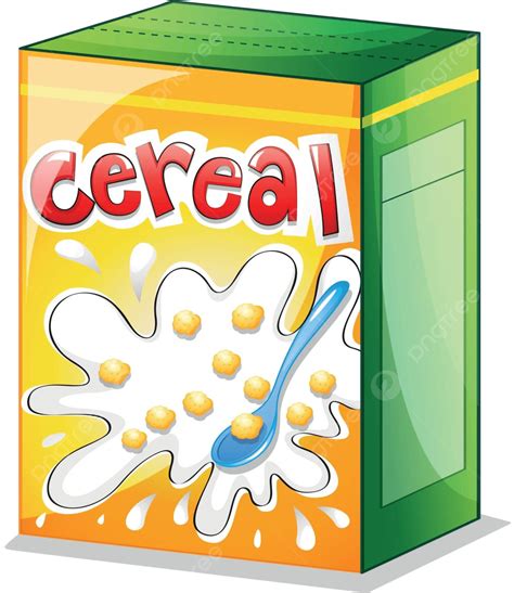 A Cereal Box Cartoon Green Vector Box Cartoon Green Png And Vector