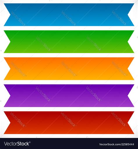 Simple Flat Rectangular Shaped Button Banner Vector Image