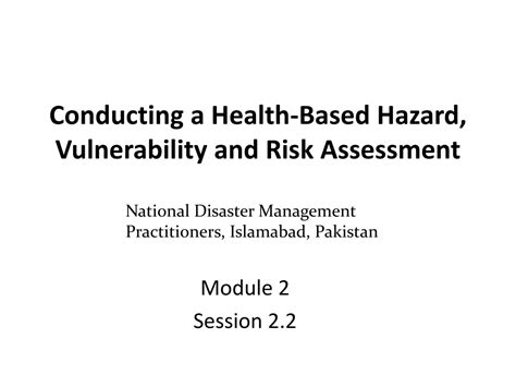 Ppt Conducting A Health Based Hazard Vulnerability And Risk