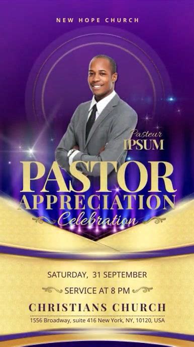 Pastor Appreciation Template Postermywall