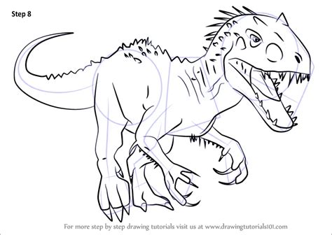 T Rex Drawing Jurassic World We Have More How To Draw Dinosaurs On