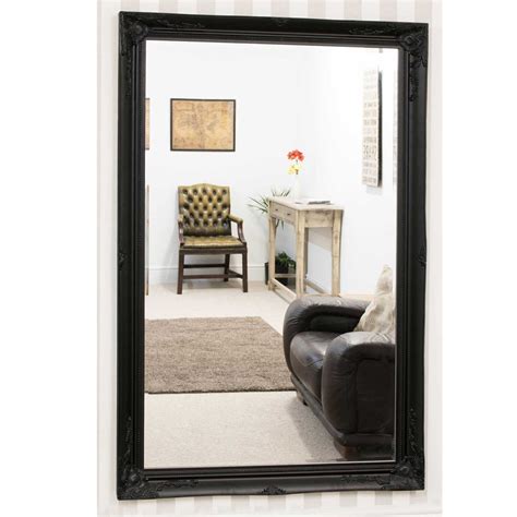 Black Ornate Antique French Style Mirror Decorative Mirrors
