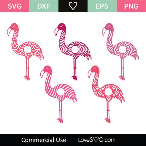 Flamingo Monogram Frames Set