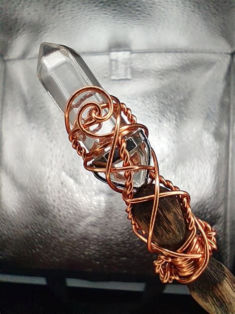 clear crystal oak magic wand brown shaft w12b merlin s realm