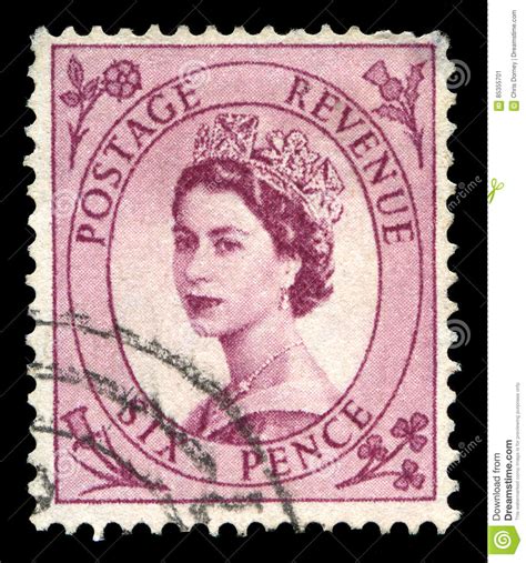 sello de la reina elizabeth ii del vintage foto editorial imagen de