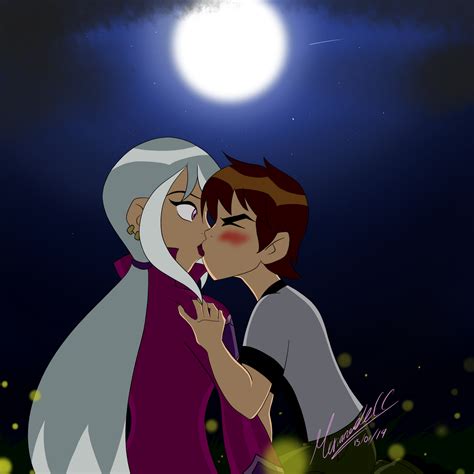 Gwen Ben X Charmcaster Kiss By Carmen Oda On Deviantart Ben Comics Ben Animation