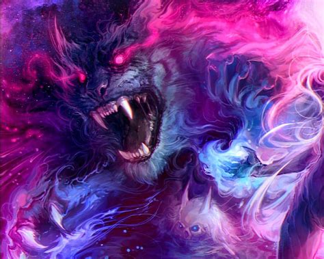 Beast Art Fantasy Smokes Eyes Creature Hd Wallpaper Peakpx