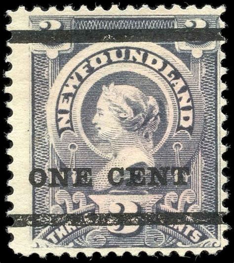 Buy Newfoundland 75 Queen Victoria 1897 1¢ On 3¢ Mint Fine No