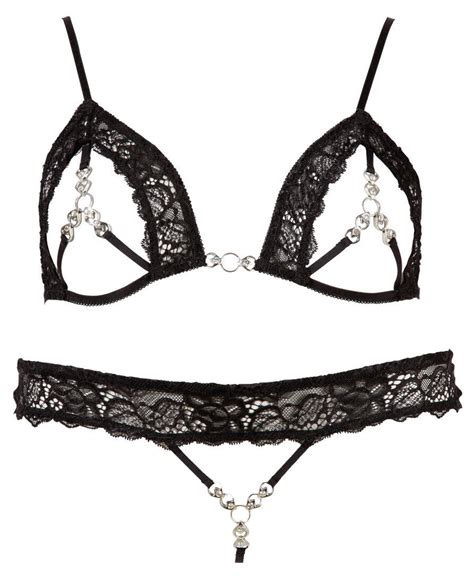 Sensual Open Cup Woman Lingerie Set By Lace And Rhinestone Ebay