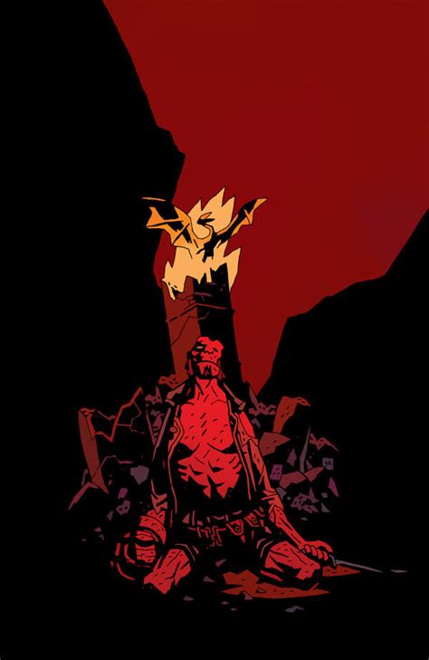 Hellboy The Fury 3 Mike Mignola Variant Cover Profile Dark