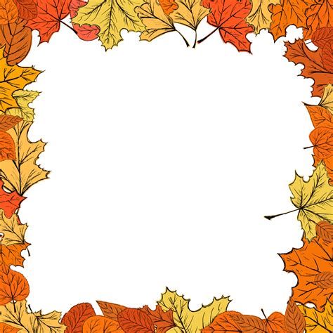Autumn Leaf Frame Border Png Transparent