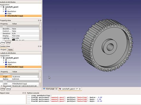 Freecad Tutorial Engine V Camshaft Gear Parametric Copy