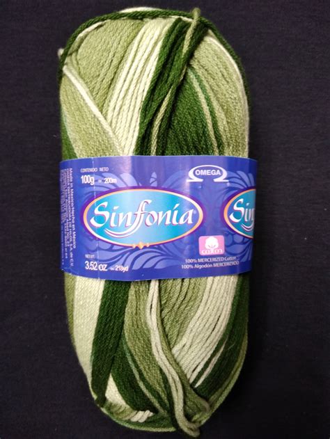 Omega Sinfonia Cotton Yarn 846 Mat Bosque Variegated Forest Green