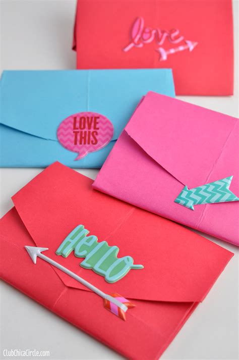 Homemade Envelopes From The Heart Club Chica Circle Where Crafty Is