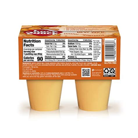 Snack Pack Butterscotch Pudding Cups 4 Count 12 Pack Pricepulse