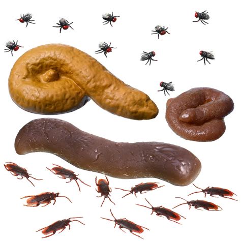 Buy 3 Pieces Of Novelty Fake Poop Toys With 10 Pieces Roach And 10