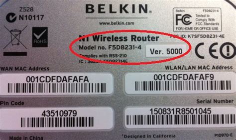 Belkin Official Support How Do I Locate The Model And Version Number