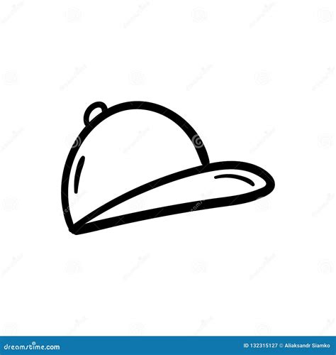 Hand Drawn Doodle Hat Icon Black Sketch Sign Symbol Decoration